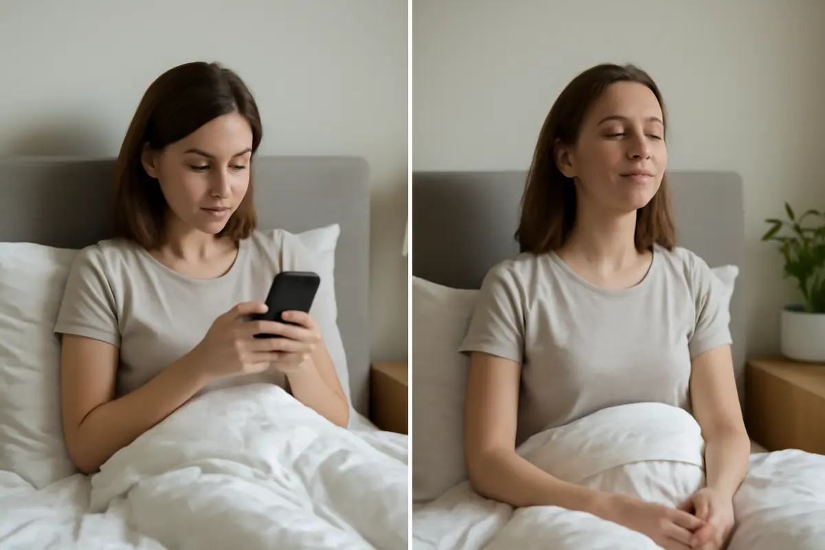 Voorbeeldscenario: voor en na een digitale detox