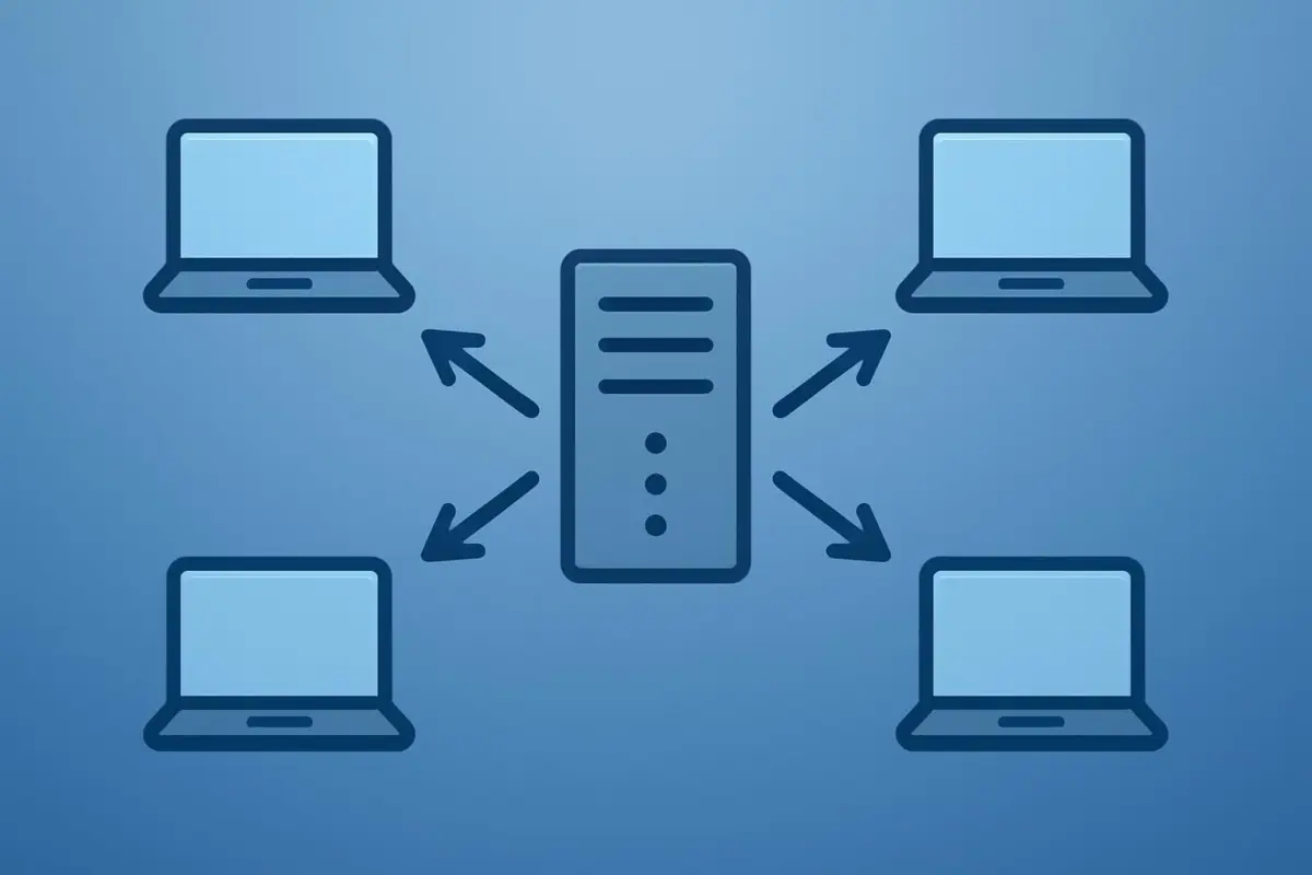 Diagram van het client-server model