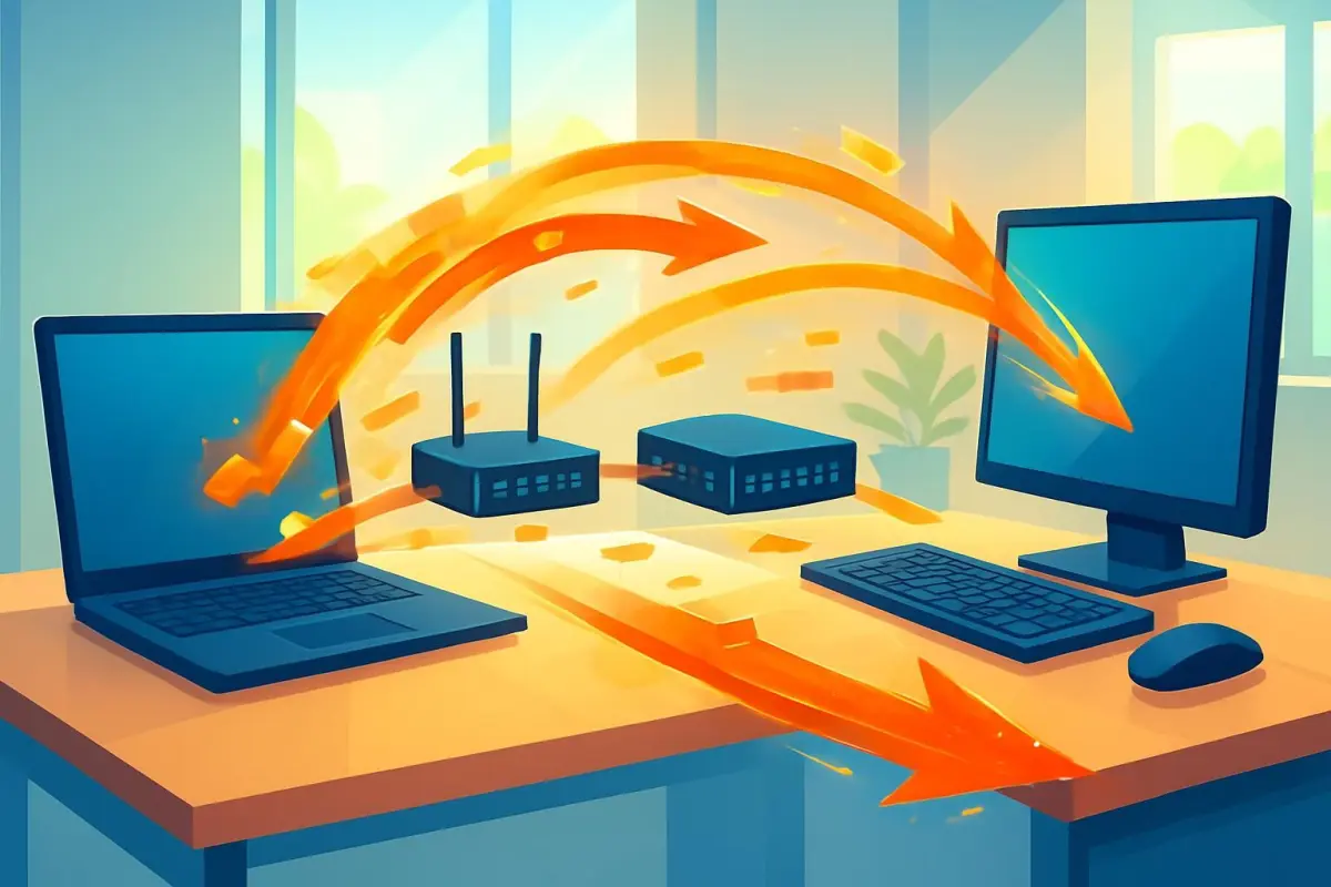 Dataoverdracht tussen twee computers